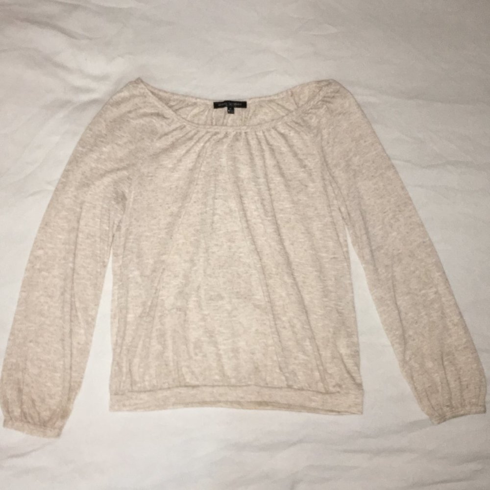 Light Tan/Cream Long Sleeve Shirt, Thin and Soft